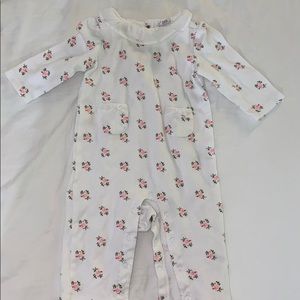 J&J Long sleeves romper with ruffle collar